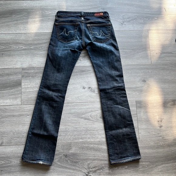 AG The Kiss Dark Blue Straight-Leg Denim Jean - Picture 3 of 7